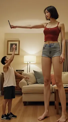 AI Mini Giantess #heightcomparison #heightdifference #sizedifference #minigiantess