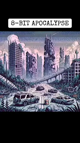 Digital ruins 🌿 #pixelart #postapocalyptic #retroaesthetic #aiart #8bitart #cyberpunk #abandonedplaces #retrogaming #digitalart #vaporwave