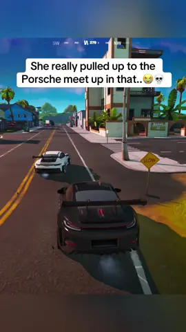 What was that on the front of the car 😭 #fortnite #fortnitememes #fortniteclips #fyp #porsche911 