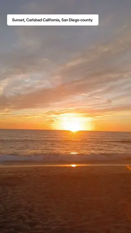 Sunset dusk Carlsbad California in the County of San Diego. Cynthia visited this beautiful beach in Carlsbad, California.