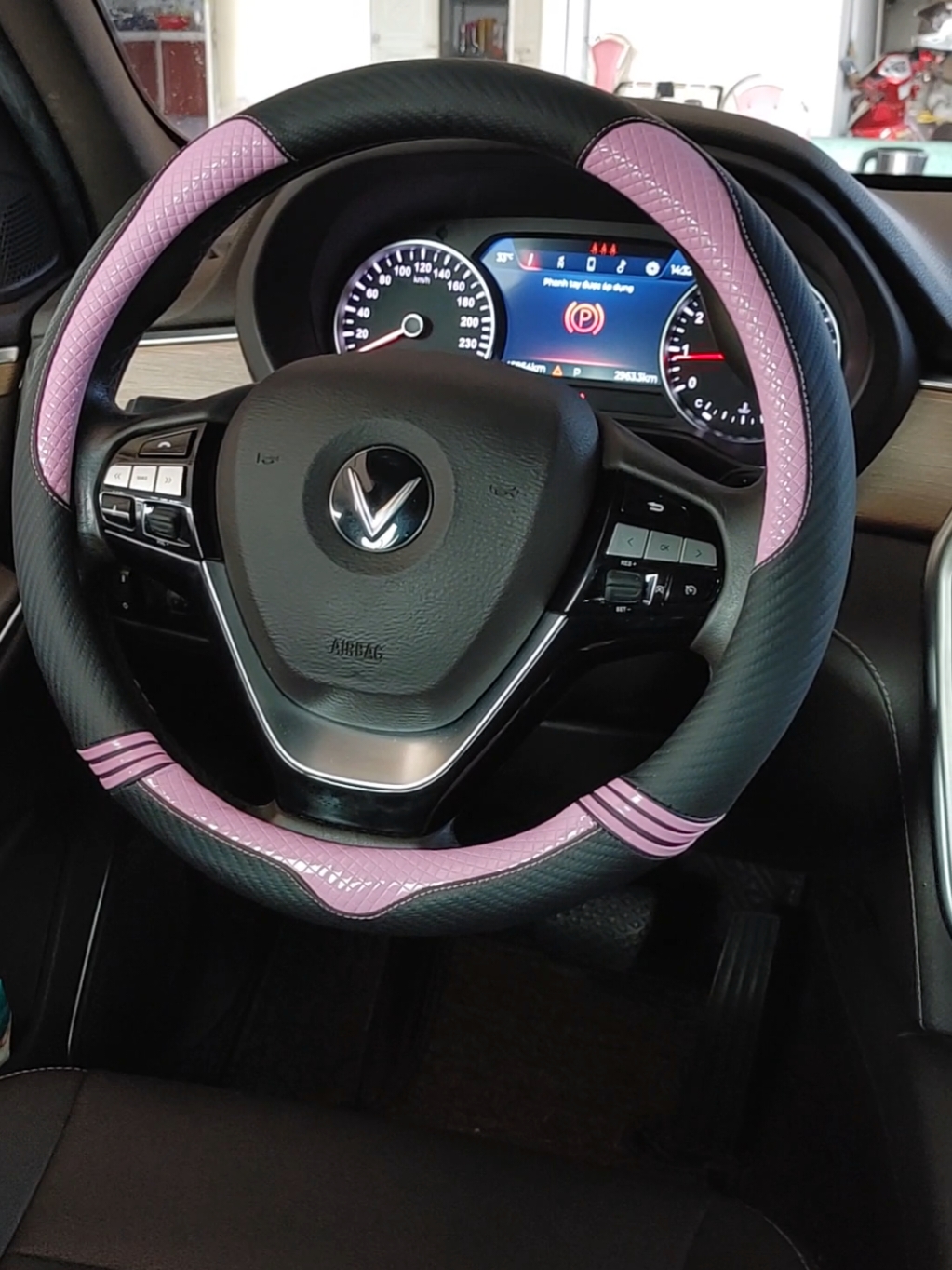Bọc vô lăng hình tai mèo  size 38cm #xforce #bocvolang #crv #everest #creta #mazda3 #innova #xpander @tritaiauto28 