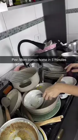 I won‘t disappoint her #dishes #sink #mom 