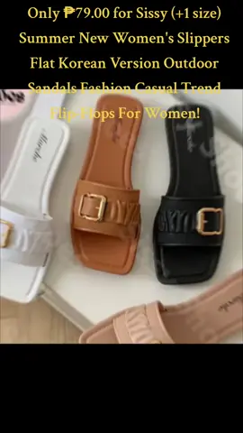 Only ₱79.00 for Sissy (+1 size) Summer New Women's Slippers Flat Korean Version Outdoor Sandals Fashion Casual Trend Flip-Flops For Women! #highlight #fypage #foryoupage #foryoupageofficiall #fyp #hihglights2024 #trending #trendsleppers #highlights #affiliatemarketing #followerstiktok #accessories 