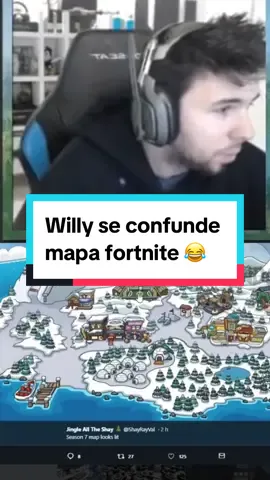 Willy se confunde de mapa fornite 😂😂 #willyrex #willy #fortnite #gracioso #twitch #youtubers #streamer 
