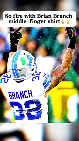 So fire with Brian Branch  middle-finger shirt🖕🖕