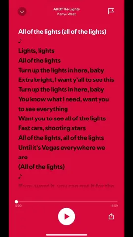 All of the lights. #kanyewest #rihanna #lyrics 