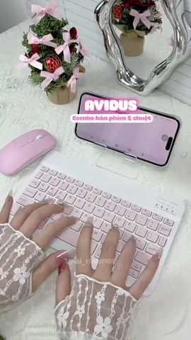 Bàn phím và chuột ko dây bluetooth xinh 🎀#banphimmaytinh  #chuotkhongday #review #banphimbluetooth #avidus #banphimchuot #banphimmaytinh #meiriviu 
