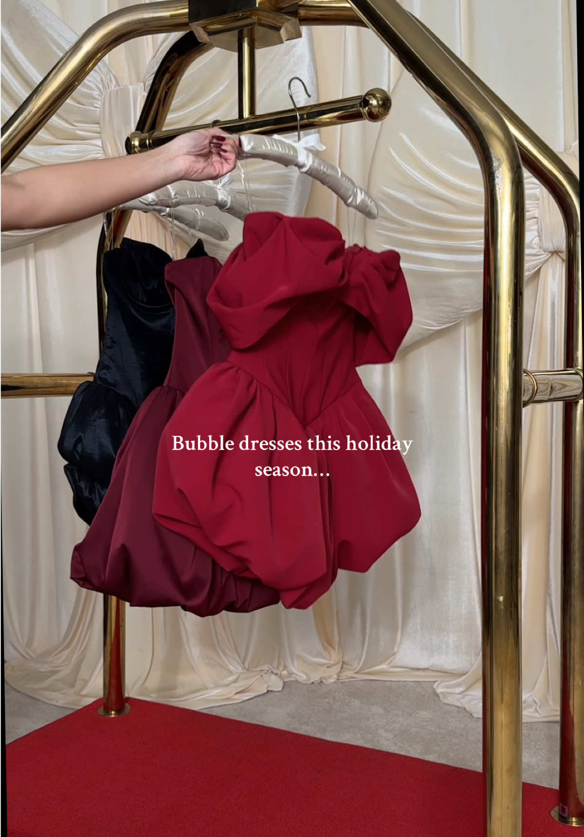 We know you’re going to love our first Holiday collection… Seasons Greetings: Drop 1 launching tomorrow 🎄❤️✨ Who wants to see these dresses on?  #ohpolly #ohpollydress #minidress #christmasdress #christmas #christmasoutfit #bubbledress #reddress #fyp 
