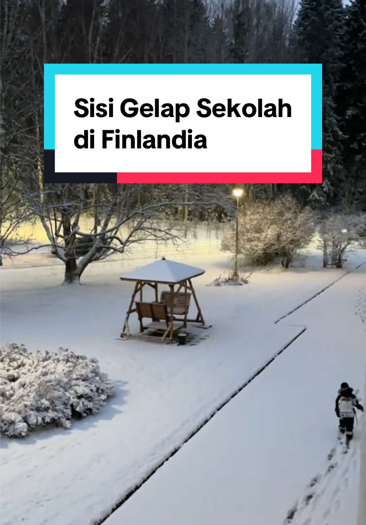 Sisi gelap Sistem Pendidikan di Finlandia (SD) opini emak-emak ambizziuzz 1. Berangkat subuh pulang isya Apaan katanya SD di Finland cuma sebentar? Lha iya, walaupun sekolah kadang cuma 5-6 jam akan tetapi pas musim dingin kan dapat mataharinya kadang cuma 4 jam. Jadi jam 9 berangkat masih gelap, pulang jam 2 sudah mulai gelap lagi  2. Musim salju tetap harus sekolah, gak ada libur cuma karena cuaca dingin walaupun sampe suhu -25°C ke bawah. Kegiatan belajar mengajar seperti biasa.  Anak-anak tetep main di luar saat jam istirahat tiap 45 menit sekali 3. Kurangnya jiwa kompetisi, jadi emak-emak yang mau anaknya rangking 1, juara kelas atau jadi yang terbaik di kelas bakalan kurang greget di Finlandia. Belajarnya santai, tidak bersaing dengan yang lain. 4. Ngangkot ato jalan kaki ato sepedahan karena lingkungannya aman dan juga adanya sistem zonasi untuk sekolah dasar. Jadi sebagian besar anak-anak berangkat sendiri. Ada sebagian kecil yg dianter ato bareng emak bapaknya yg sekalian kerja. Emak-emak yang suka nongkrong pas antar jemput sekalian arisan wali murid bisa kecewa karena rutinitas kaya gini gak ada. 5. Sekolahnya gak pake seragam, Mungkin hal kaya gini gak cocok buat sebagian yg gaya hidupnya berlebihan apalagi sampe mikir harus ganti baju sering2 apalagi sampe ada yang ortunya maksa tidak sesuai kemampuan. Untungnya anak2 di Finlandia sudah terbiasa tanpa seragam. Namun kebutuhan baju anak-anak termasuk banyak karena mereka cepat tumbuh, jadi harus sering ganti jaket sesuai ukuran & musimnya. 6. Gak ada les tambahan mata pelajaran, Pulang sekolah & akhir pekan anak-anak sekolah memiliki les hobi, bukan mata pelajaran. Apabila ada anak yang ketinggalan dlm pelajaran, guru memberikan info ke wali murid untuk belajar di rumah. Apabila diperlukan, guru bisa memberikan tambahan pelajaran tanpa perlu les keluar 7. Jarangnya sekolah swasta & tidak adanya sekolah favorit, Kebanyakan sekolah di Finlandia adalah sekolah negeri, termasuk international school. Sekolah tidak memungut biaya apapun, termasuk makan siang yang bisa dibilang free jadi anak-anak tak perlu uang saku bisa sekolah dg nyaman saat perut kenyang dg makanan sehat 8. Guru sekolah harus lulusan master & setaranya Jadi kesempatanjadi guru hanya untuk orang2 yg memang profesional dlm dunia pendidikan. Yang anaknya orang dalam gak bisa masuk jadi tim pengajar 9. Sekolah gratis buat semua kalangan sampai jenjang universitas (sebagian besar free tuition fee, bisa mengajukan tunjangan kos2an & biaya hidup selama belajar termasuk hutang buat study yg bisa dibayar saat sudah kerja) Buat yg pengen dalam circle kasta tertentu sulit, karena antara anak si kaya dan si miskin bakalan dapat kesempatan sekolah di tempat yang sama. 10. Tidak ada acara wisuda sekolah pakai toga Kelulusan anak sekolah memakai baju sendiri tanpa harus sewa-sewa. Mungkin buat sebagian orang ini sisi negatif karena ada yang menganggap acara seperti itu penting. 11. Anak-anak masuk SD belum bisa calistung Sebagian besar anak2 belum bisa calistung saat TK, apabila ada yang bisa itu diajarkan dari rumah bukan dari les. Di TK baru diajarkan pengenalan huruf & angka, juga melihat kesiapan anak untuk masuk SD. Murid di TK mulai dipetakan, apakah memerlukan bantuan khusus untuk masuk SD, apakah perlu dimasukkan ke grup khusus untuk mempermudah belajarnya, apakah butuh terapi bahasa ataupun terapi lainnya sebelum SD. Apabila ada kebutuhan khusus, guru TK dan ortu akan mendiskusikan & mencarikan solusi untuk mendukung belajar 12. Memiliki jam istirahat yg banyak, Setiap pergantian jam pelajaran memiliki jam istirahat, 10-15 menit biasanya. Jam makan siang cuma 15 menit plus 15 menit jam istirahat jd bisa makan siang lumayan santai. 13. Masih adanya bullying di sekolah. Walaupun banyak sisi gelapnya kata emak2 lain, aku bahagia menyekolahkan anakku di Finlandia, meskipun dulu sempat sekolah di Asia. Anakkupun merasa bahagia & lebih santai belajar. Yg tak kalah penting punya teman agar semangat sekolahnya #finlandia #chimyinfinland #fyp