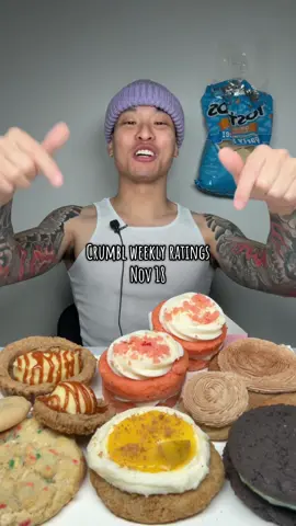 Why is the chip on the wall #crumbl #crumblcookie #cookies #cookie #eating #asmr #mukbang #mukbangeatingshow 