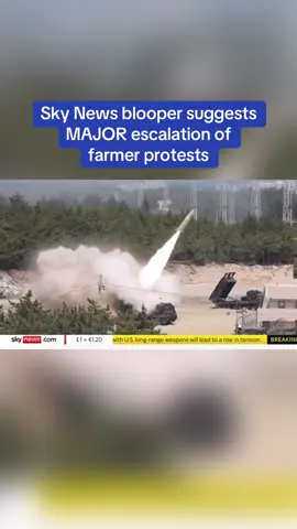 The farmers look set to go to war over the inheritance tax changes, according to this hilarious blooper from Sky News 😬 #skynews #farmers #farmerprotest #news #blooper 