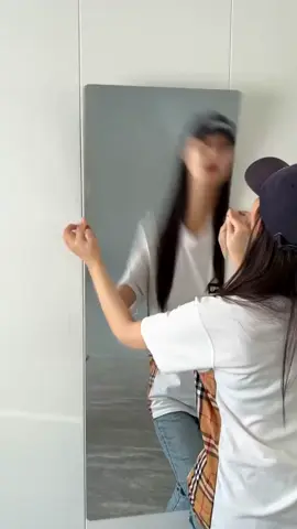 HD Mirror Wall Sticker Acrylic Stitching Mirror Self Adhesive Mirror Full Body Mirror DIY Decoration Bedroom Bathroom ##arcrylic##mirror##hdmirrorwallsticker##foryou