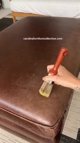 There is nothing more satisfying than that first swipe of salve 🙌🏻 Check out some of our videos on using this product, and follow for more tips/tricks. You can shop through the link in our bio! #DIY #fyp #savedwithsalve #satisfyingvideo #naturalproducts #shopsmall #leathercare #leatherfurniture 