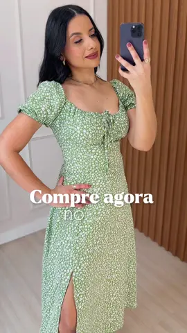 Seu mais novo vestido midi favorito 🤌🏻✨ #vestidoverde #vestidomidi #vestidofloral #vestidonatal 