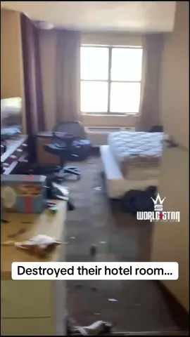 Destroyed their hotel room…😳🤦‍♂️😯 (via @jessie_lee1522/Ig) #fyp #worldstar #worldstarhiphop 