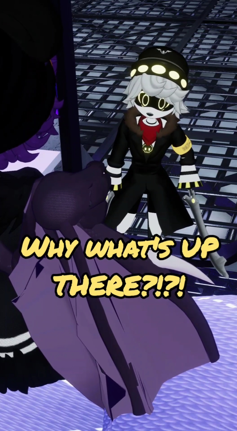 WHY WHATS UP THERE?? #fyp #fbt #vrchatgame #vrchatmemes #serialdesignationn #murderdrone #meme #vrchat #viraltiktok #quest #vrchatquest #murderdronesuzidoorman #uzidoorman #viral #yippie 