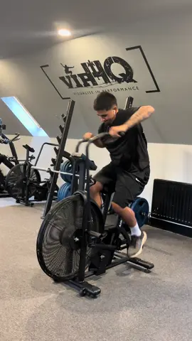 Why Is The Air Bike So Useful? Intense air bike resistance-based workouts are perfect for fat loss, building muscle, and anaerobic conditioning. Cardio training at maximum capacity is also one of the most efficient ways to improve aerobic fitness and drive athletic performance. Always push yourself that extra mile wether you want to or not ! P.s i know i look silly doing it 😂but make sure to use your arms as much as your feet , its harder!