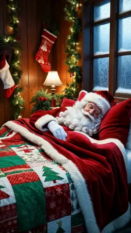 Good night 😴  #ai #santa #winterwonderland #4kwallpaper #cozyvibes #livewallpaper #wallpaper #christmastiktok #christmasmagic 