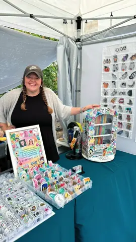 Replying to @HDesigns - Kendra Hepburn ✨@The ArtVend is a staple when it comes to my shows!✨ #zenspiredesigns #SmallBusiness #artvend #vendingmachine #stickers #waterproofstickers #illustrator #pittsburghartist #stickerseller #stickerdesigner #satisfying #oddlysatisfying 
