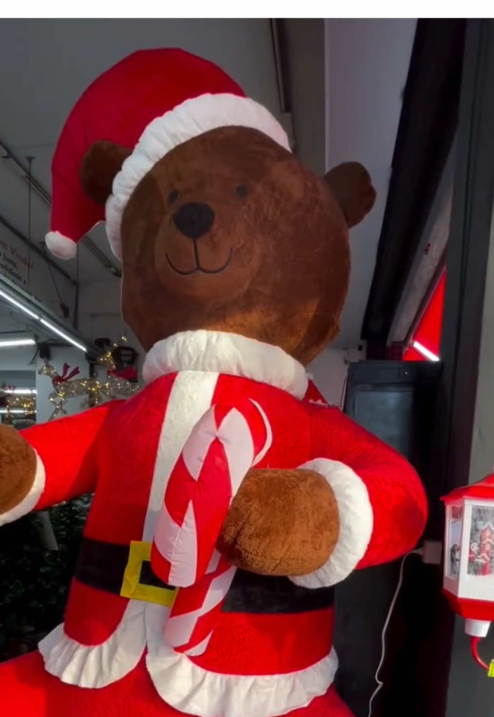 Já imaginou o destaque que esse Urso Noel inflável gigante vai dar na sua decoração de Natal? Ele tem 2,74 metros de altura e é perfeito para deixar jardins, fachadas, lojas ou eventos com aquele clima mágico e super encantador! Além de ser bivolt, é prático e chama atenção de todo mundo – adultos e crianças. Aposto que vai ser o sucesso da sua decoração esse ano!  🎄✨ #DecoraçãoDeNatal #UrsoNoelInflável #christmasdecor #papainoel #ursonoel #inflavel 