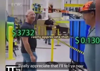 How much Jeff Bezos makes compared to an Amazon employee #fyp #amazon #rich #business #money 