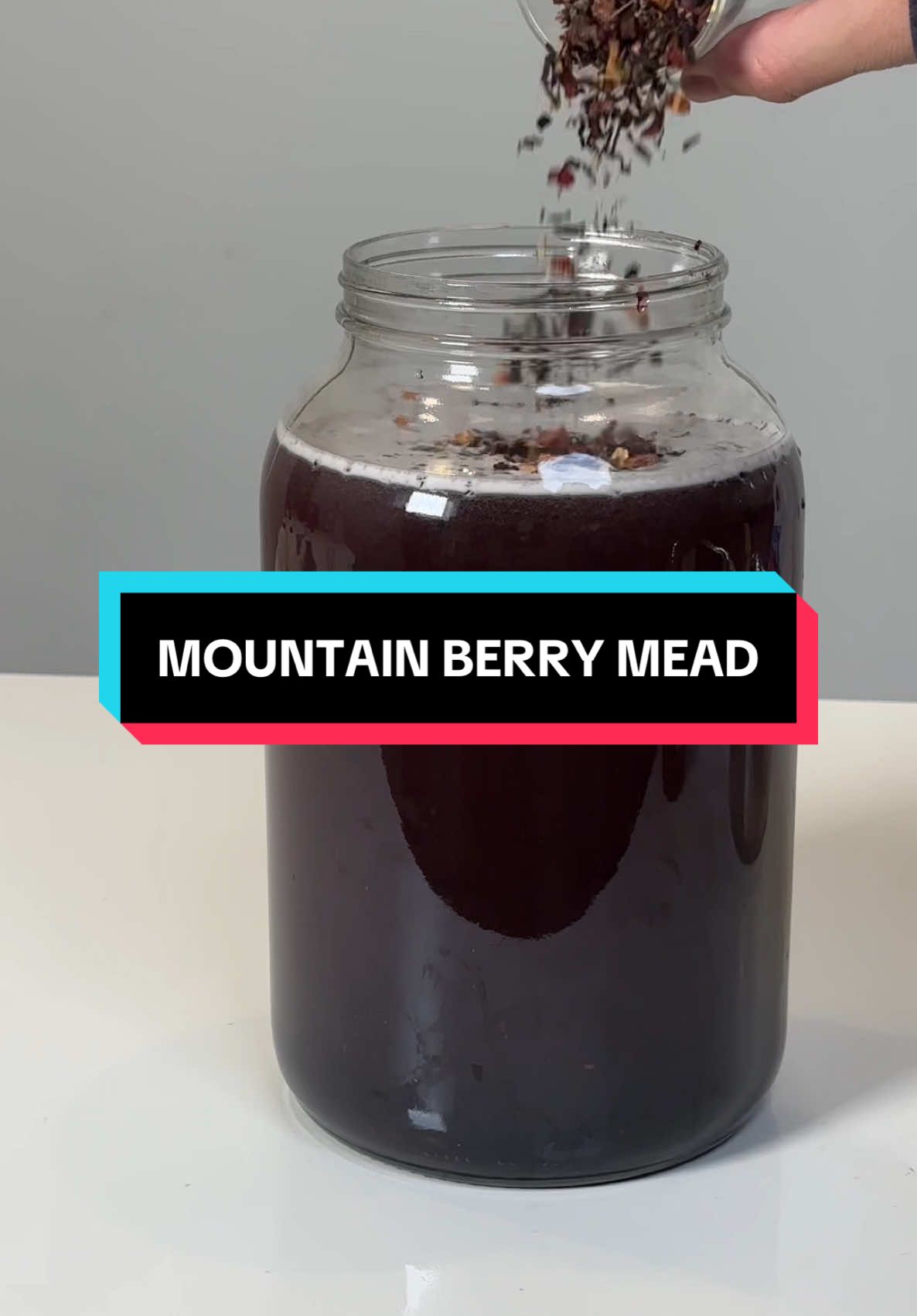 Mountain berry mead  #mead #meadtok #homebrew #brewing #asmr 
