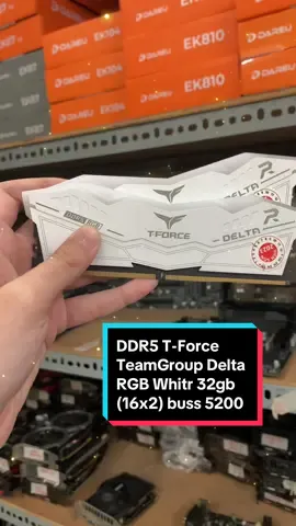 Thân em vừa trắng lại vừa tròn nè ❤️ - DDR5 T-Force TeamGroup Delta RGB Whitr 32gb (16x2) buss 5200 còn BHH 2028 1xxx / cặp #gaming #pc #GamingOnTikTok #gamingvideos #game #gamer #gamingtiktok #ram #ddr5 