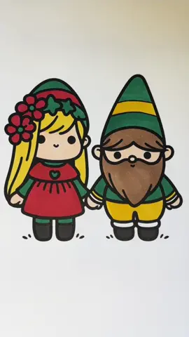 The best way to spread Christmas cheer is singing loud for all fo hear! 🎄  #coloring #colouring #coloringbook #colorwithme #gnomes #elf #ohuhumarkers #tiktokshop 