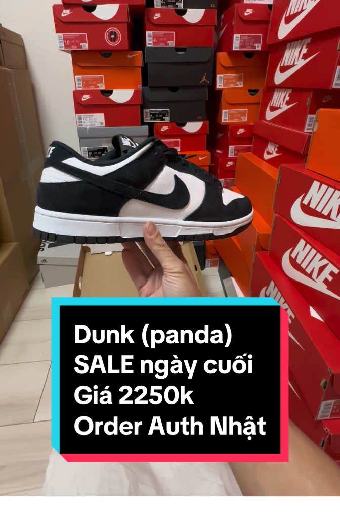 Dunk Low “ Panda “ sale ngày cuối🙂 Giá 2250k || Order Authentic Nhật || #hienkun #sansale #authentic #hangxachtay #nike 