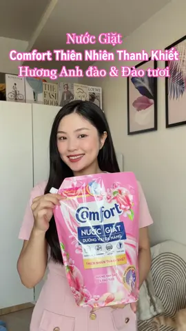 Nước giặt Comfort Hương Anh Đào & Đào Tươi thơm dịu nhẹ ưng lắm nha 🥰  #Comfort #NuocGiatComfortThienNhien #GiatDuongDaNang #LuuHuongThienNhien