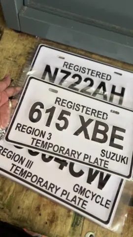 TEMPORARY PLATE 👌 METAL GALVANIZED, LAMINATED & EMBOSSED. Order now sa yellow basket! 💛