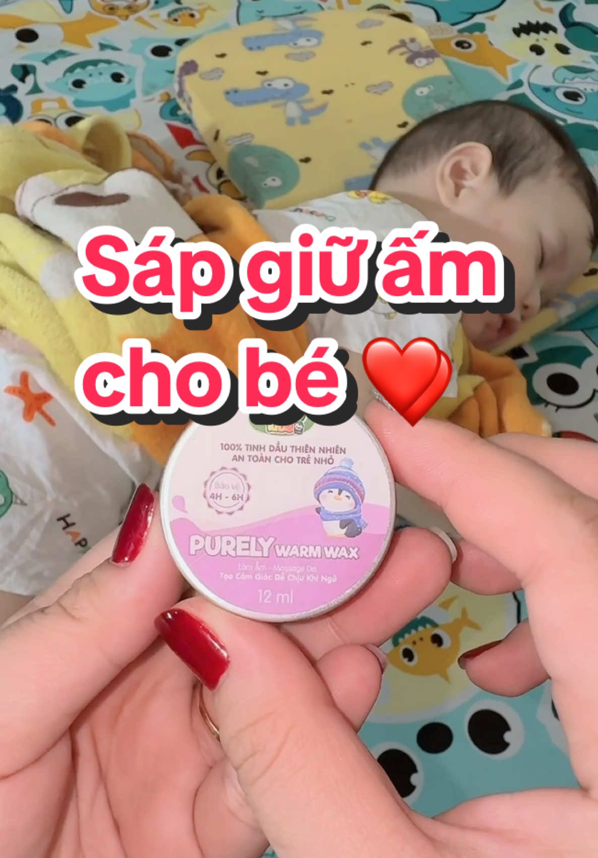 Sáp giữ ấm giúp bé ngủ ngon phòng ho cảm lạnh nha mấy bà ❤️ #sapgiuamchobe #mebimsua #sapam #muataitiktok #nuoicondungcach #pozokids 