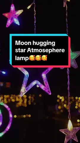 Star Moon LED Solar Star Moon Light Curtain Light USB Remote Control Light String Bedroom Christmas Day Decorative Light#nightlight #christmas #linght #solarlights