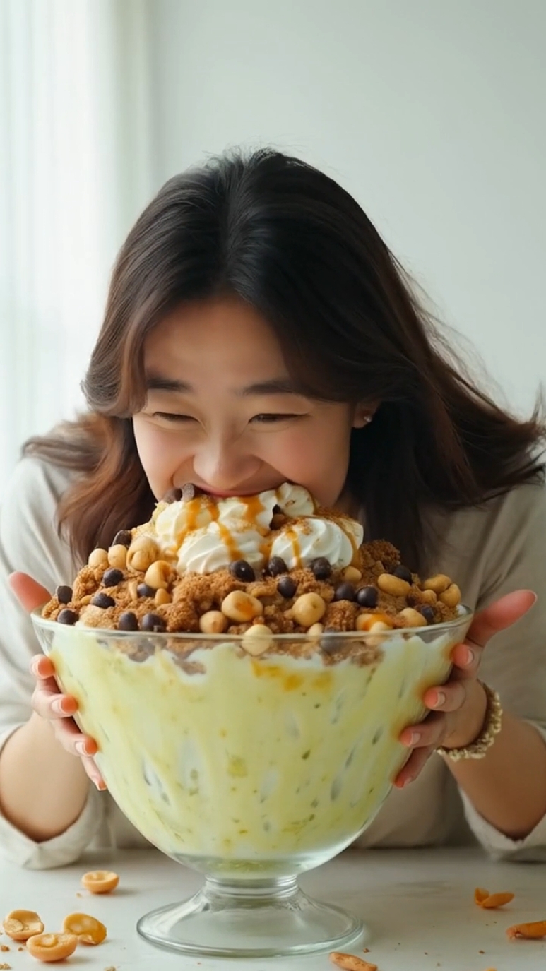 ASMR!? Eating Giant Ice cream bowl mukbang. #icecream 