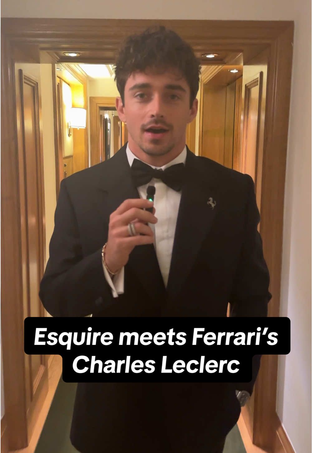 Esquire caught up with Ferrari driver #CharlesLeclerc ahead of the #GladiatorII premiere. 