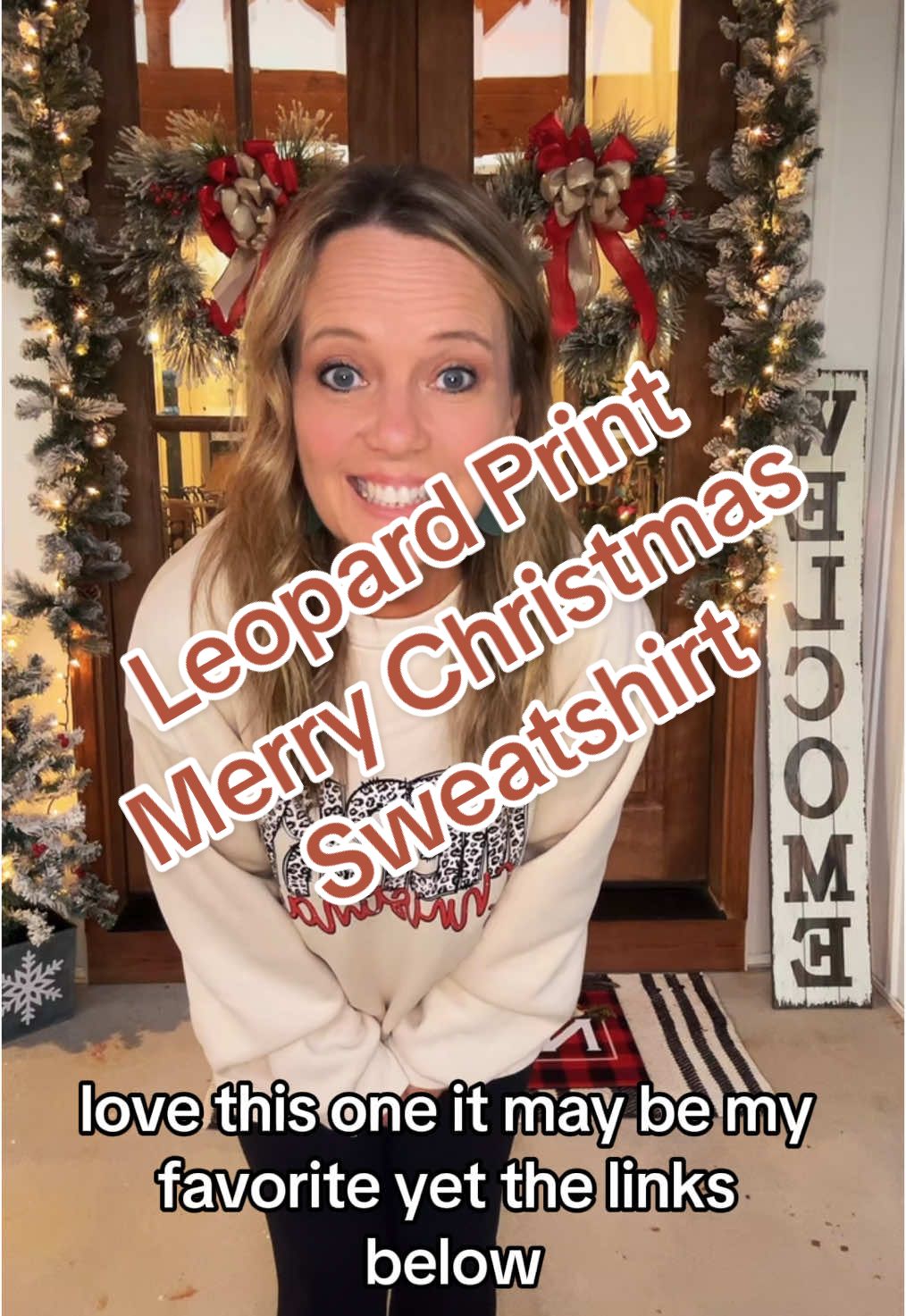 This leopard print merry christmas sweatshirt is my favorite by far.  #sweatshirt #christmassweatshirt #leopardprint #comfy #comfyclothes #womensfashion #fyp #genx #genxfashion #over50club #over50andfabulous 