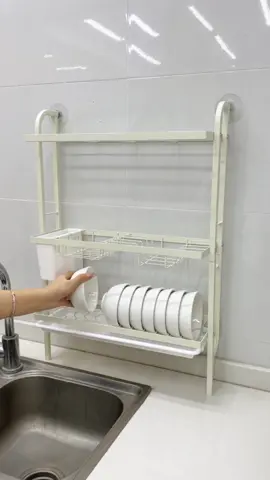The narrow dish rack makes good use of the space next to the sink🥰#kitchen #kitchenware #houseware #fyp #foryou #houseoftiktok #householditems #tools #cooking #cleaning #storage 