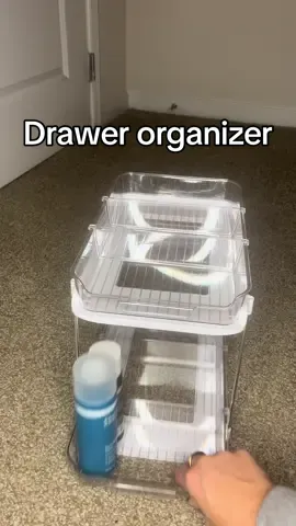 I love this set for organizing! These drawers were so easy to put together and come in a set of two! #tiktokshop #organize #organizedhome #drawerorganization #drawerorganizer 