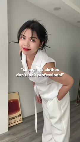 Who says sleeveless can’t look professional? 😎 This chic white set is proof that you can slay at work and brunch without breaking a sweat! #alwaysADA #temanADA #blazerset #officeoutfit #fashioninspo