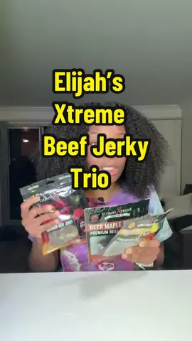 These beec jerky by @Elijah’s Xtreme Hot Sauce are so tasty! #elijahsxtreme #beefjerky #flavor #pineapplemangohabanero #maplebbq #xtremeregretspicy #spicy #snacks #tasty #delicious #FoodLover #FoodTok #tiktokshopblackfriday #tiktokshopcybermonday #tiktokshopholidayhaul #blackfriday #cybermonday #holidayhaul 