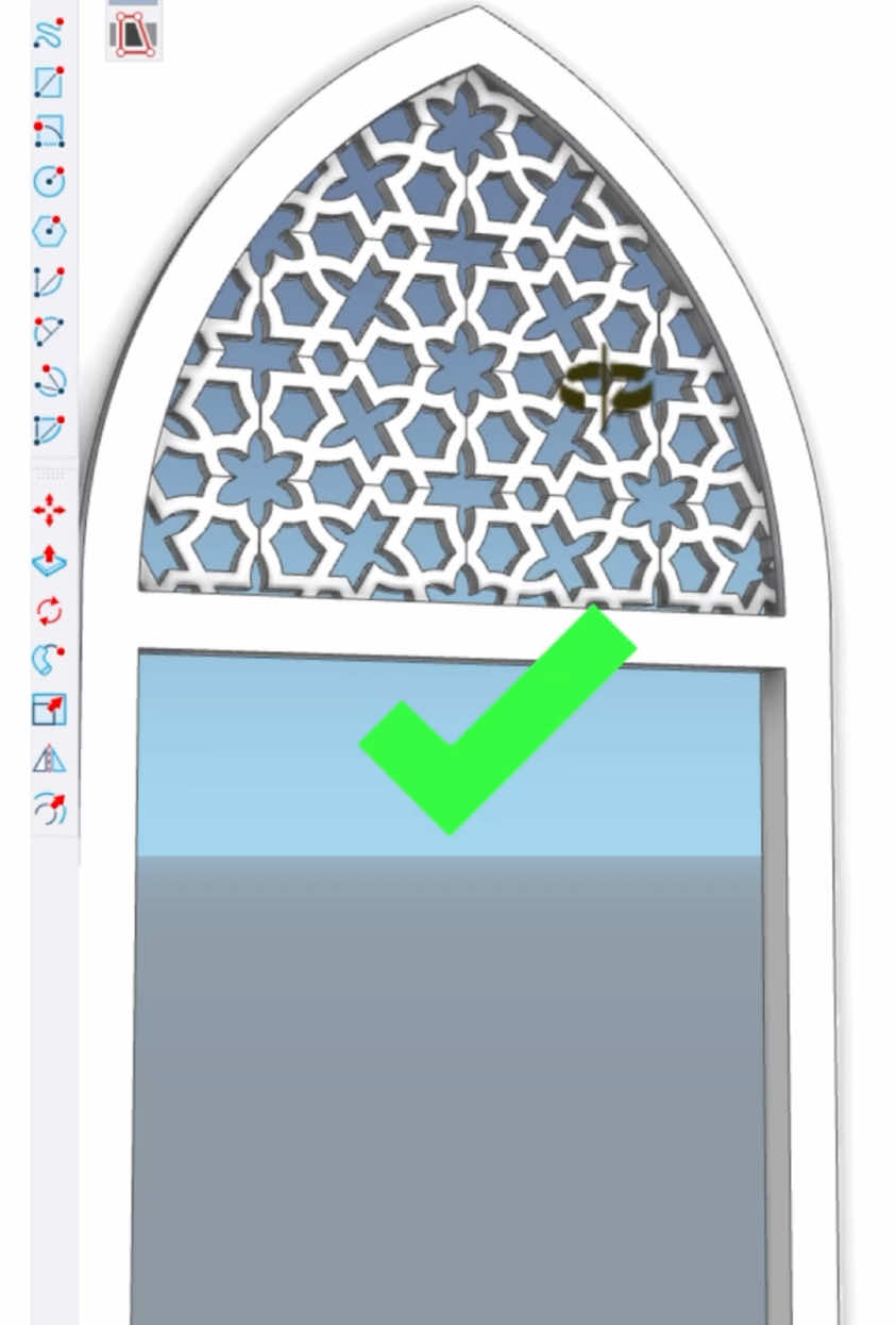 Architecture meets technology! ⚡ Discover the power of the Curic Face Knife plugin to effortlessly cut and fix patterns in Sketchup. 📐 #3dmodeling #Arch #sketchup #architect #art #nicetower #pattern #fypシ #arc #arch #architecture 