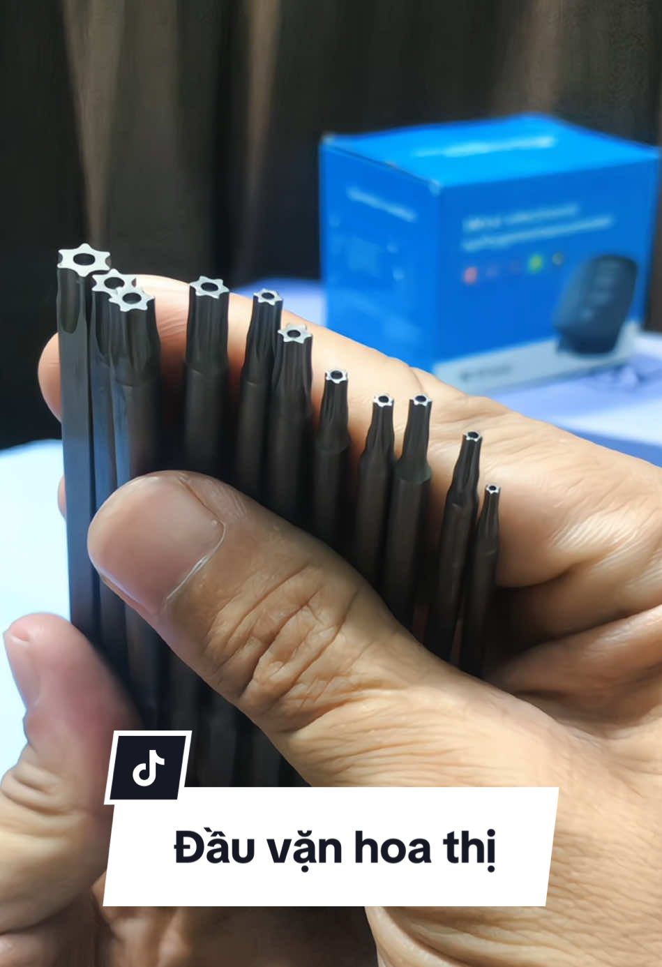 Bộ 11 đầu vặn hoa thị đuôi lục giác dài 10cm. #hoathi #dauvanhoathi #muivanhoathi 