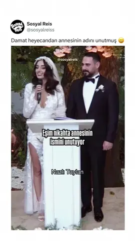 Damat heyecandan annesinin adını unutmuş 😄