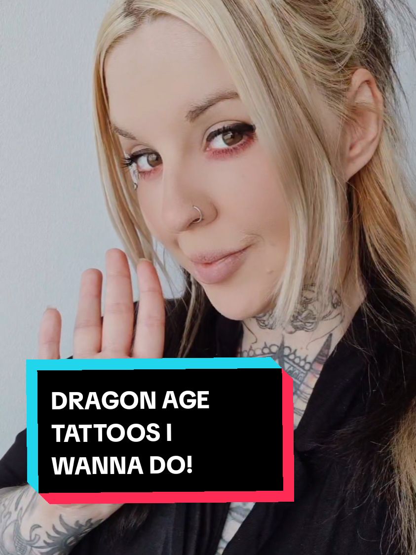 Tattoos I wanna do! Bi0 to book! I will be watching this comment section like a hawke... Any BS and you're blocked.  Yes these are mostly Veilguard, I will be doing other designs from the series at some point, orrrrr I do custom work so pop me a message (Only if I am the one tattooing it though)  #GamerGirl #gamer #dragonagetok #solavellan #Rook #theveilguard #dragonageromance #dragonagetiktok #dragonagetheveilguard #dragonage #tattootok #tattootiktok #tattooartist #gamertattoo #videogametattoo 