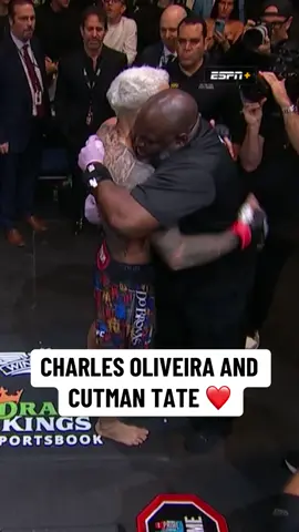 #CharlesOliveira got a #hug from Cutman Tate before #fighting #MichaelChandler at #UFC309 🤝 #UFC #mma 