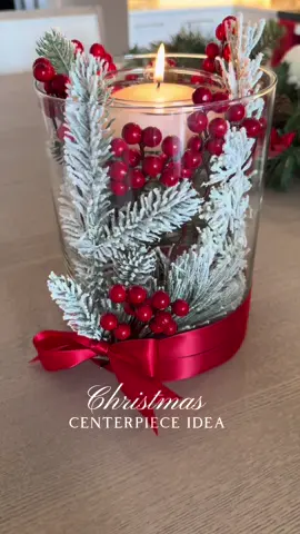 Simple and classic! . . . #christmascenterpiece #christmascenterpieceidea #christmascenterpiecedecorations #floatingcandlecenterpiece #floatingcandlescenterpieces #holidaycenterpiece #holidaycenterpiecediy #christmastablecenterpiece 