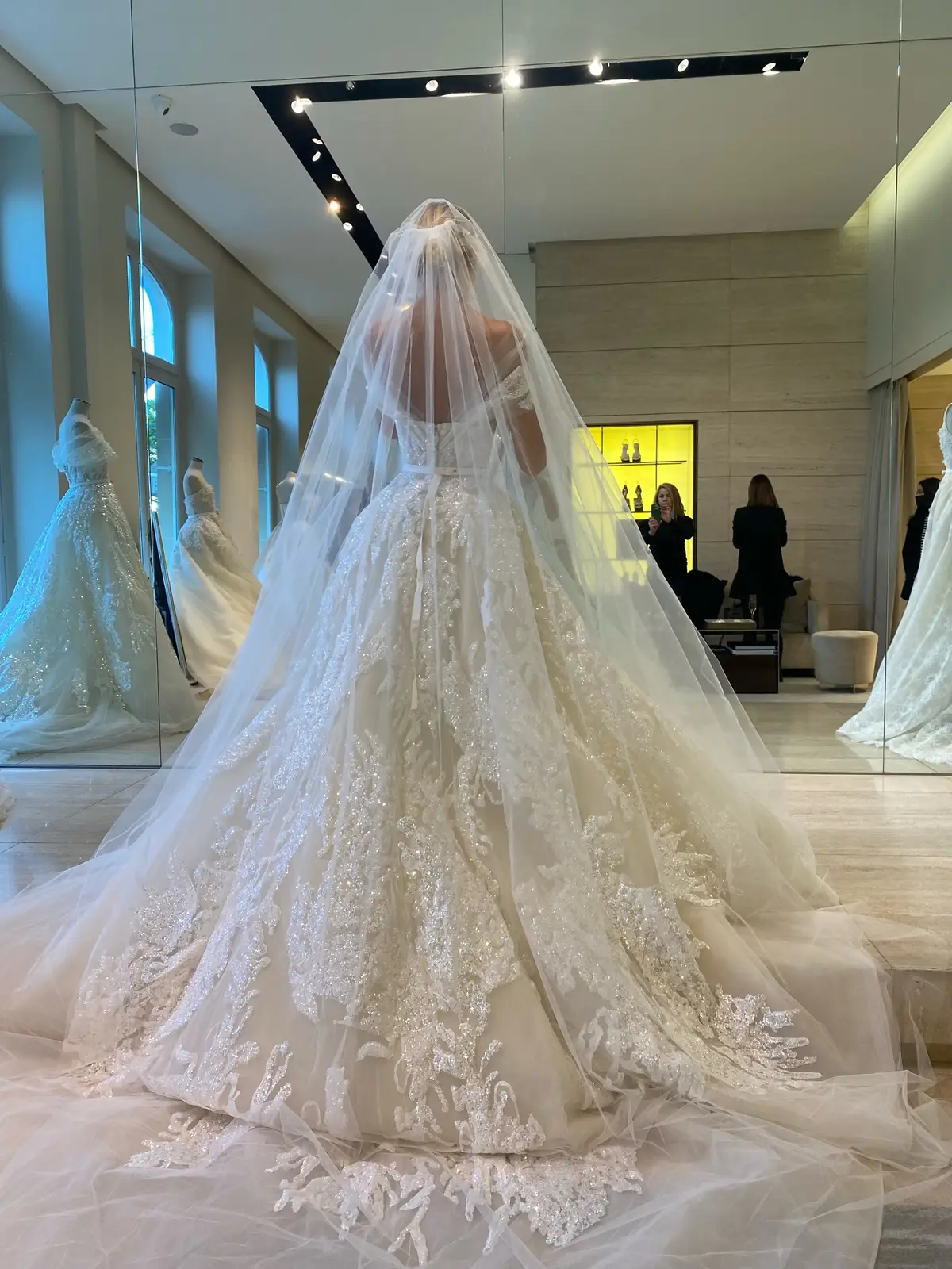 Some unseen pics from my bridal fitting 🤍 i was in love with my dress🥹 @ELIE SAAB 