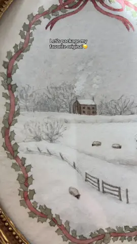 Hard to see this one go but I’m so happy it has a home❤️ #art #vintagechristmas #artpainting #packanorderwithme cottage core aesthetic art vintage christmas home decor