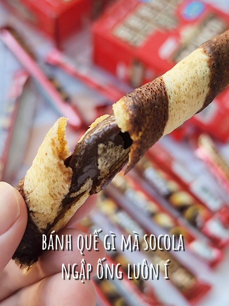 Bánh quế socola Go Choco đẫm nhân socola #banhquesocola #gochocorollz #banhquesocolathailan #socola #gochoco 
