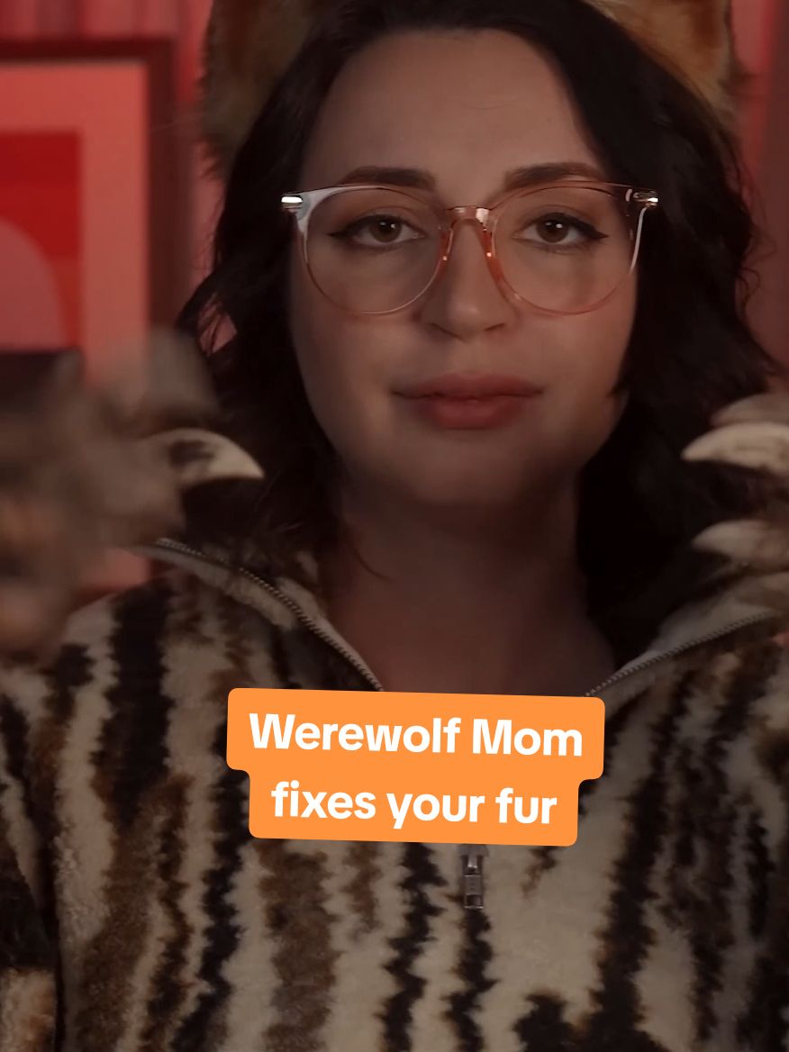 Your werewolf mom is going through all this effort to make you look nice, the least you can do is let her take your picture before school. #asmr #fyp #foryou 